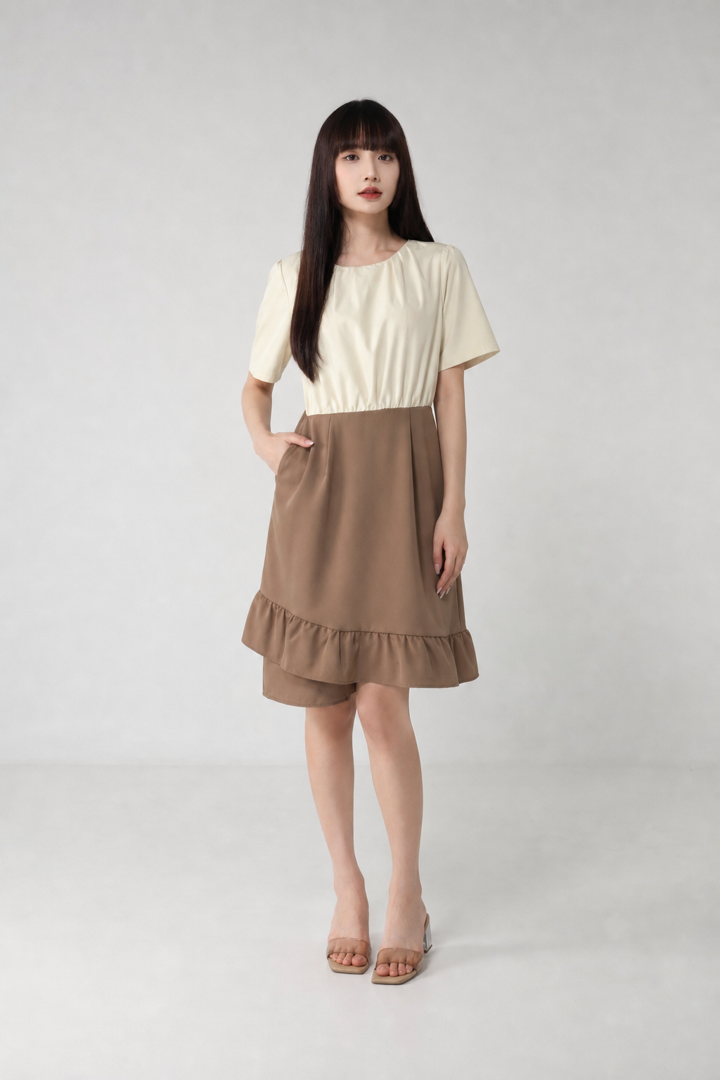Two Tune Ruffles Dress 17566