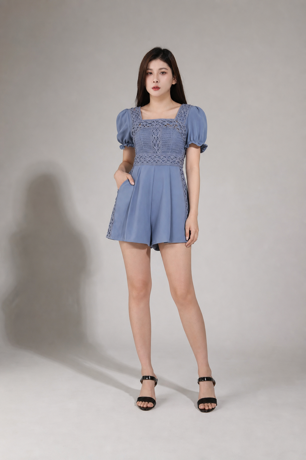 Puff Eyelet Jumpsuit 19618