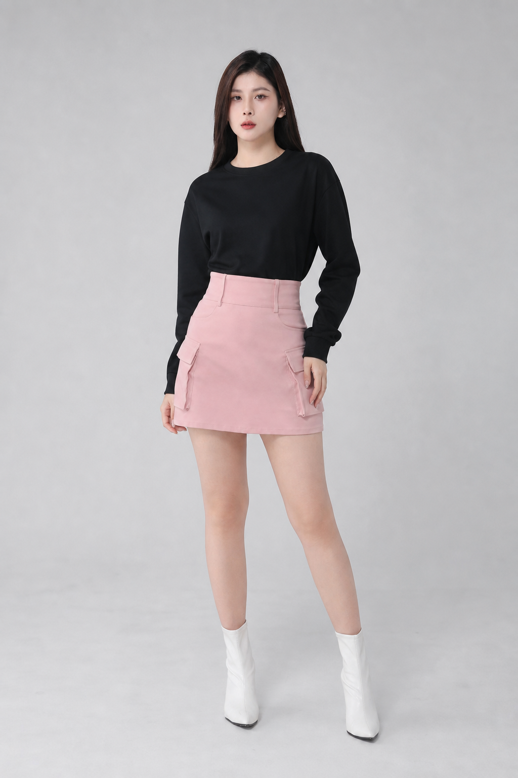 High Waist Side Pocket Skirt Pants 34644
