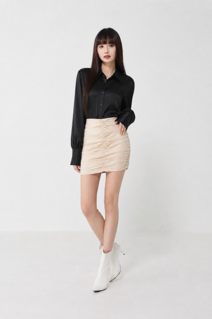 Middle Pleated Skirt 
