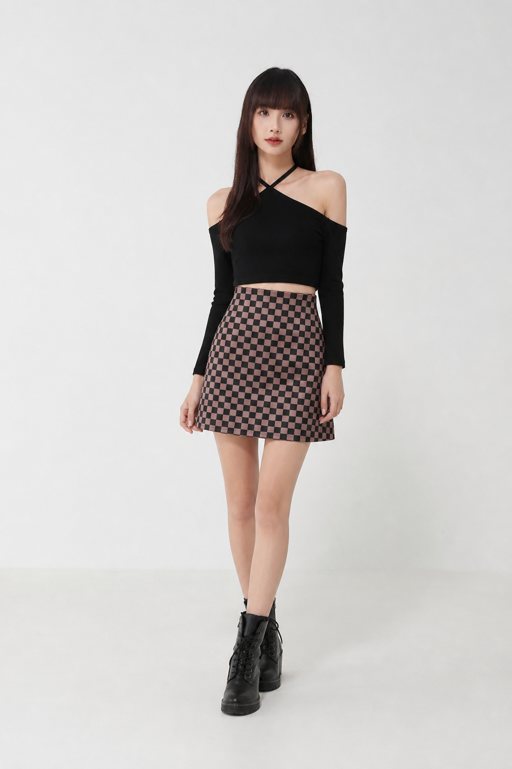 Checked Skirt