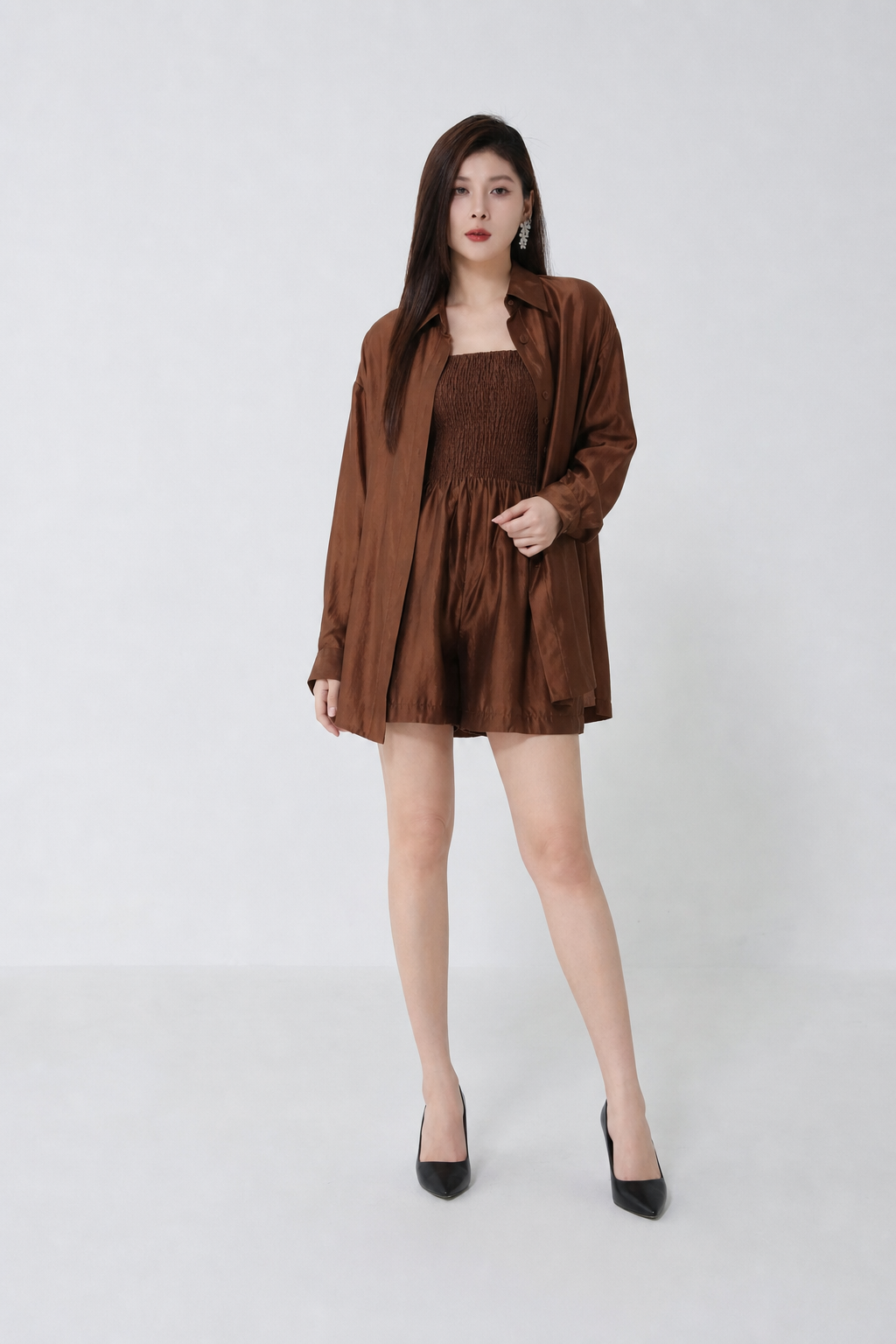 Summer Wear Outer With Jumpsuit Set