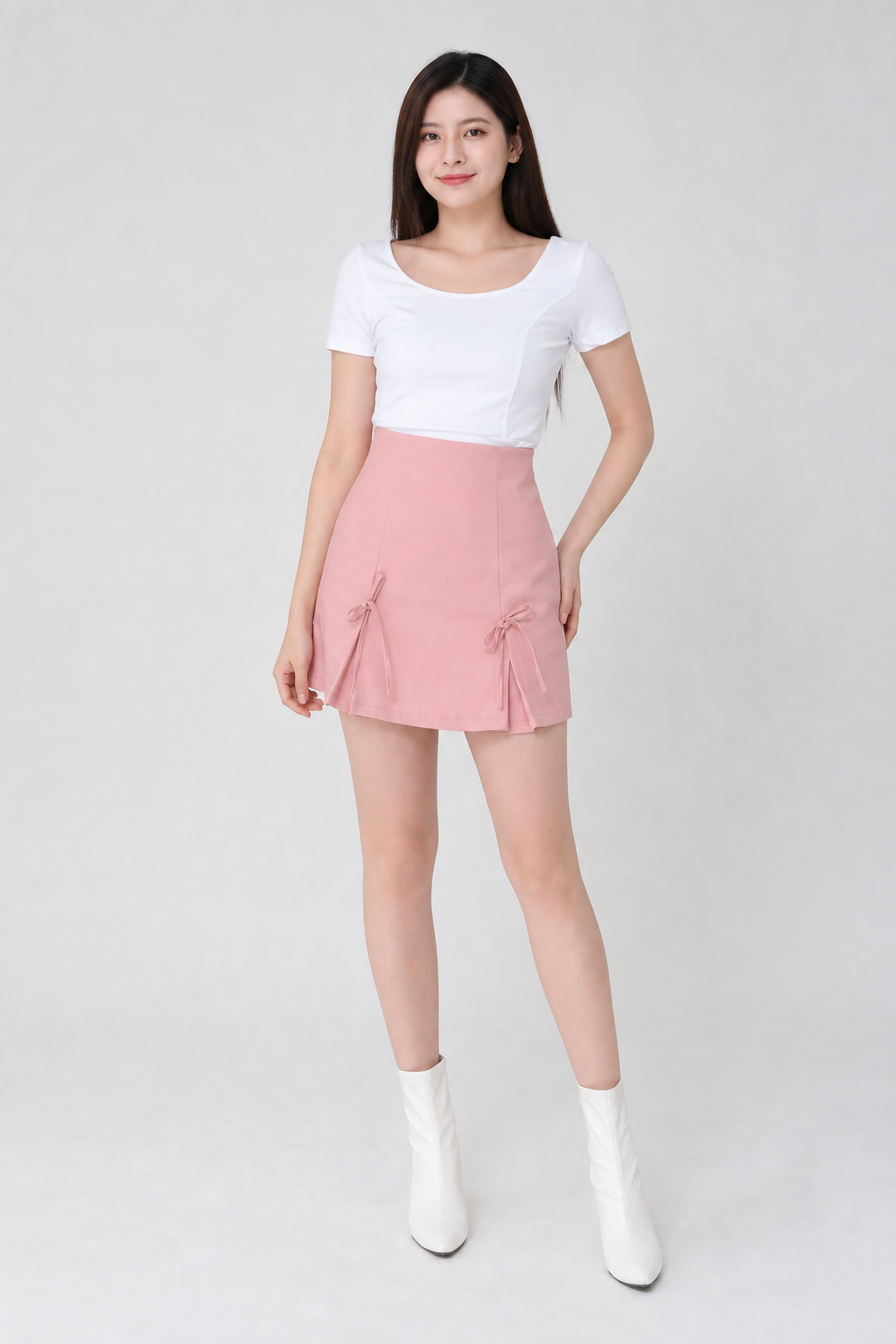 High Waist With Ribbon Skirt Pants 34655