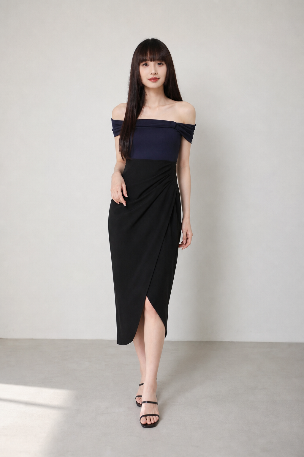 Side Split Pleated Irregular Long Midi Skirt 18367