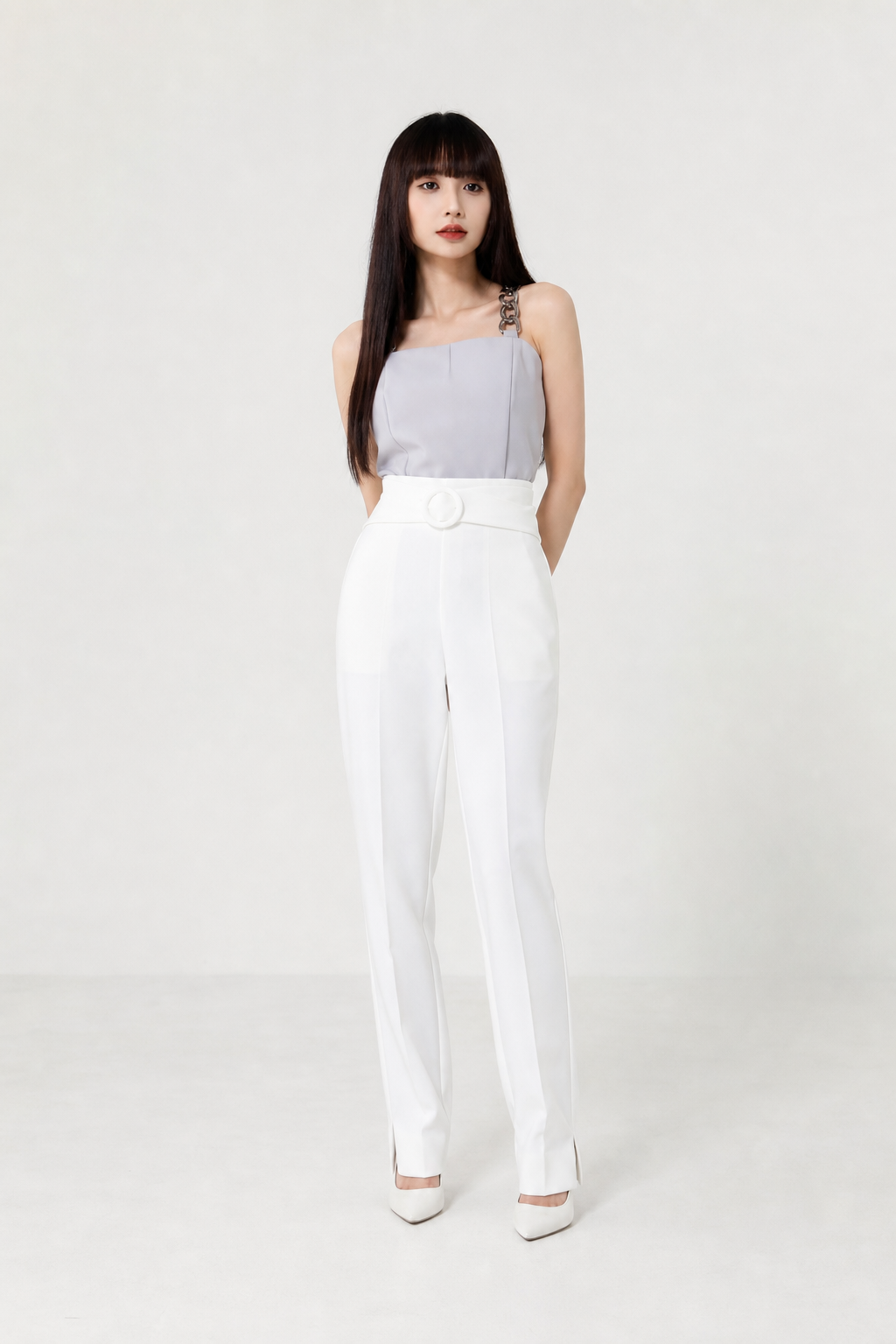 Sleeveless Chain Strap Top 17211