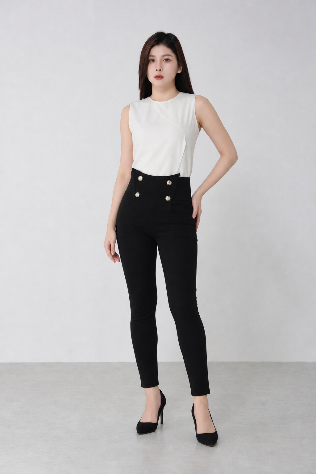High Waist Long Pants 34567