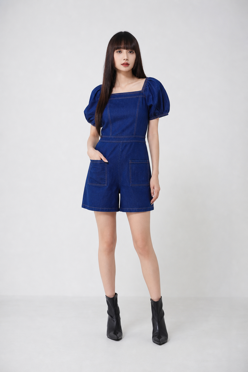 Denim With Pocket Jumpsuit 17021