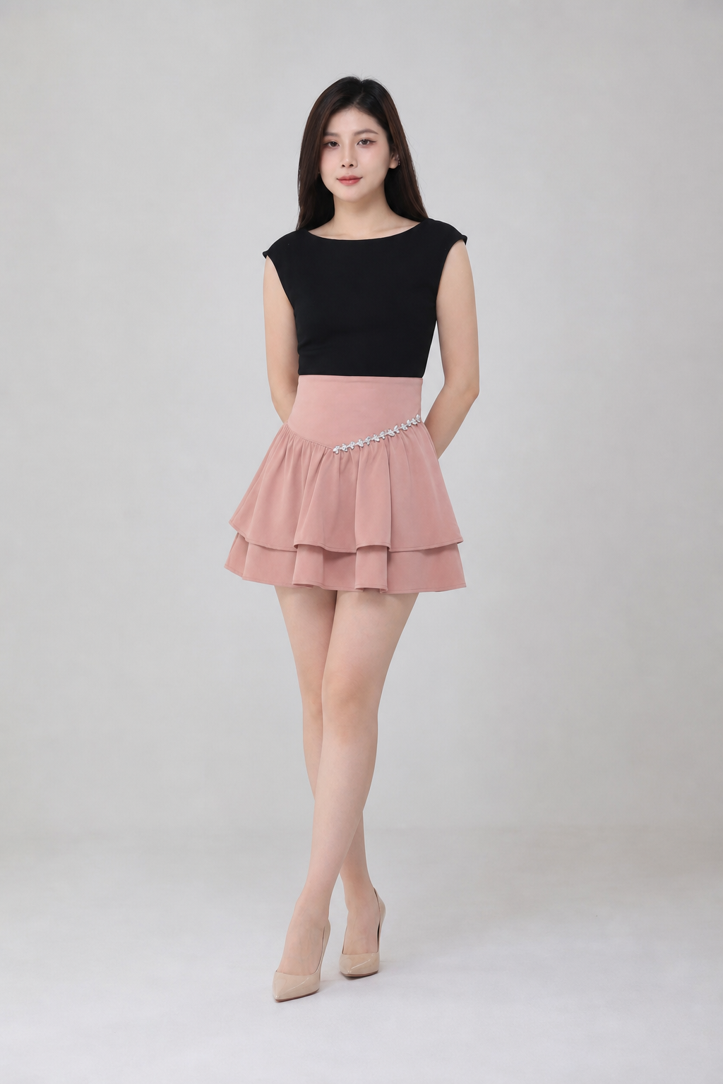 Boat Neckline Sleeveless Top 34669