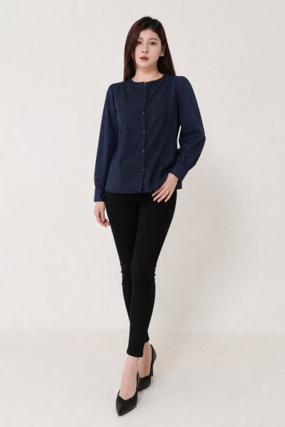 Basic Ripped Denim Skinny Long Pants 12948