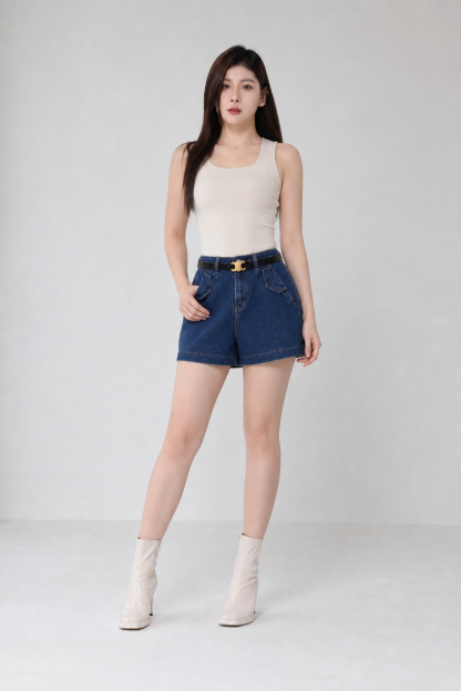 Denim Short Pants 36945