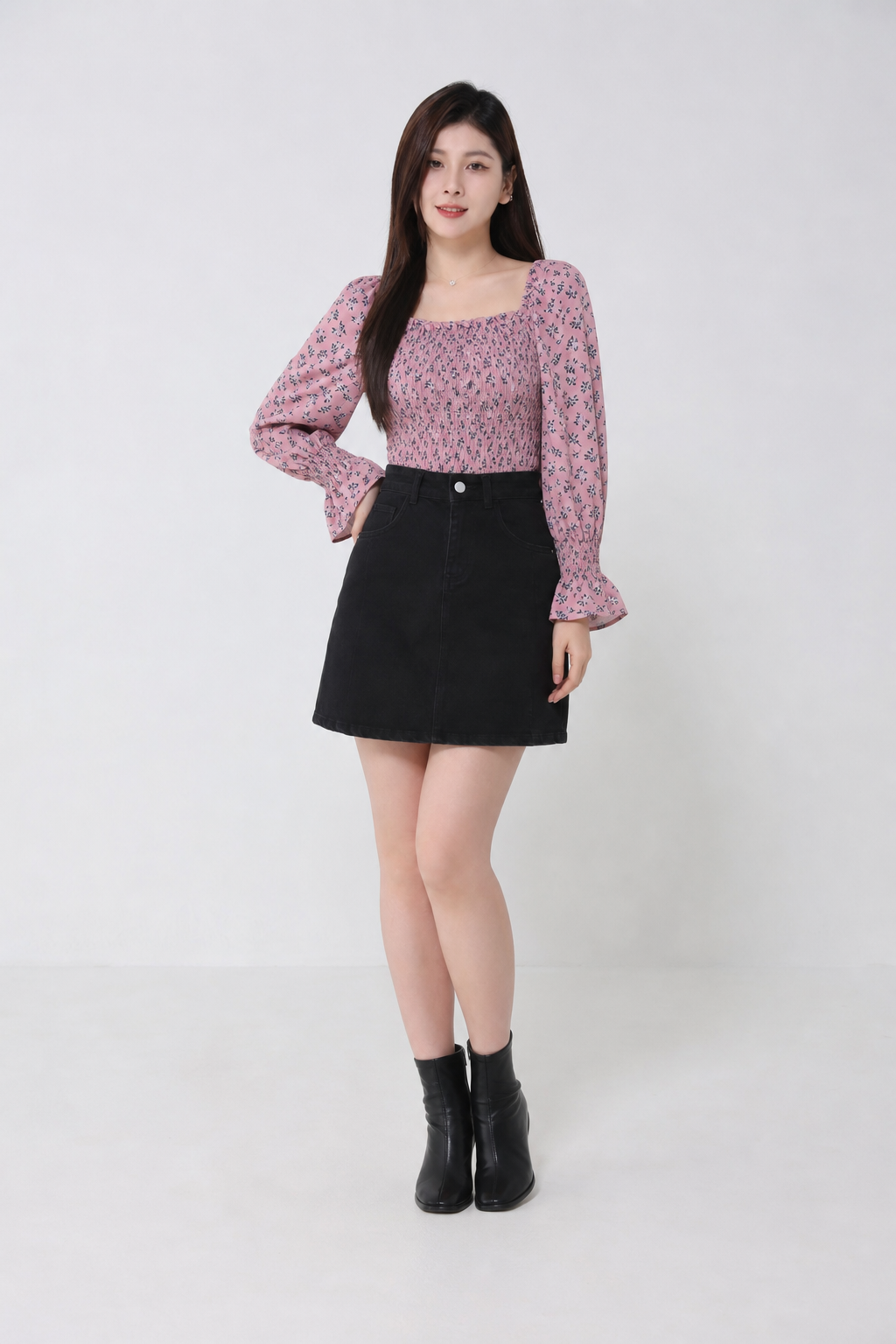 Elastic Cased Cuff Flower Top 13972