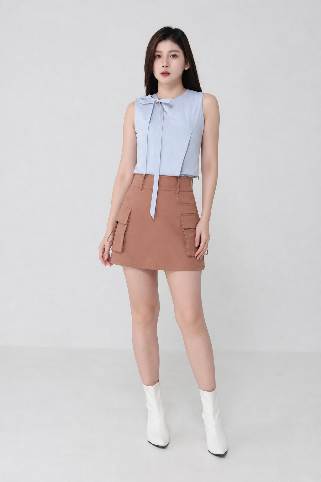 High Waist Side Pocket Skirt Pants 34644