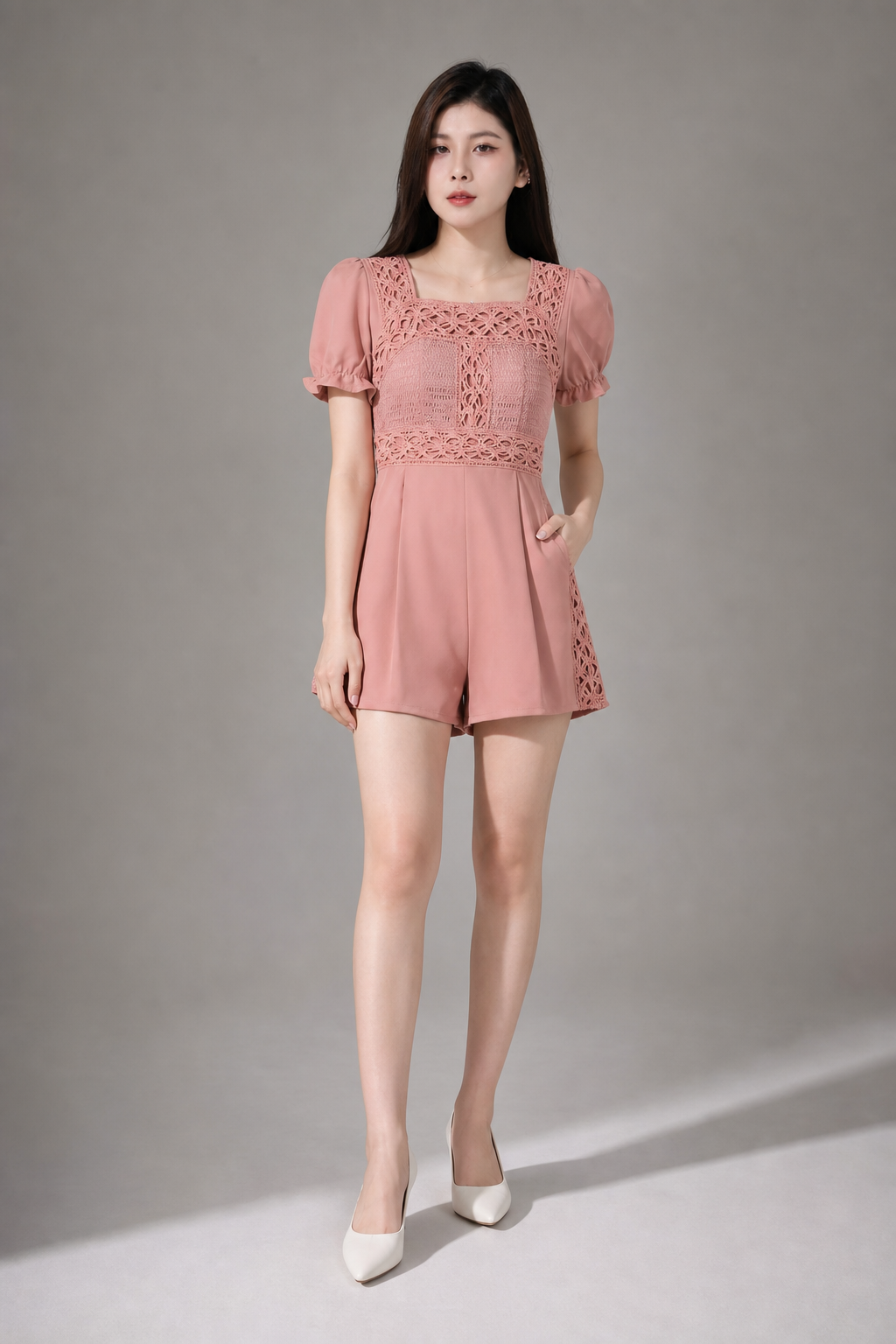 Puff Eyelet Jumpsuit 19618