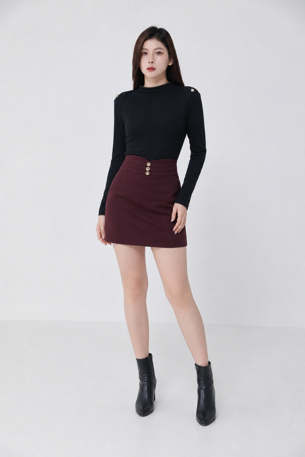 High Waist Side Pocket Skirt Pants 34625