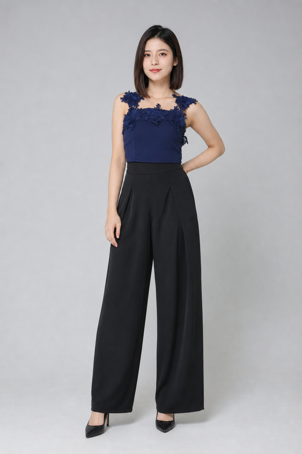 Decorative Flower Lace Top 34662