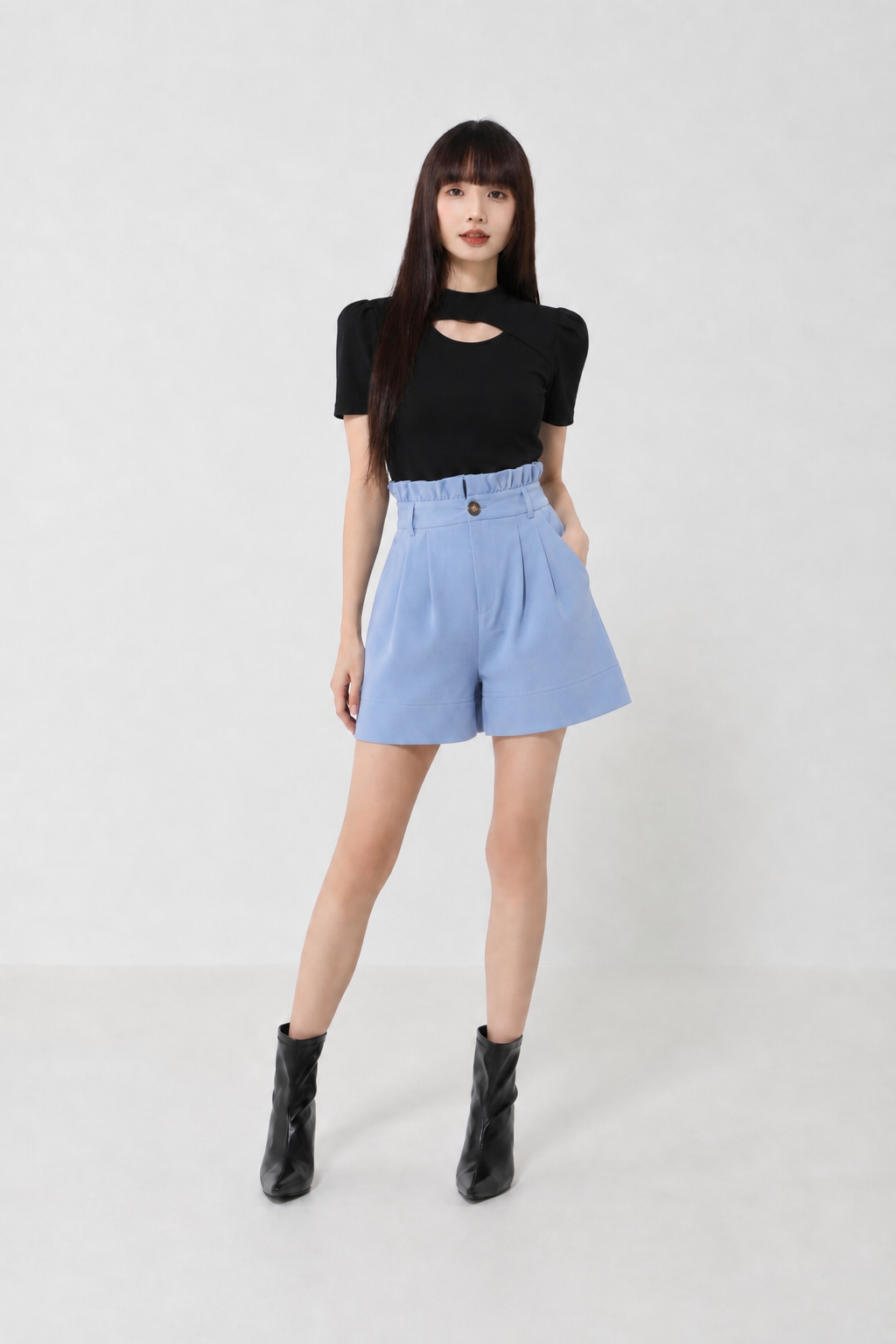 High Waist Ruffles Short Pants 