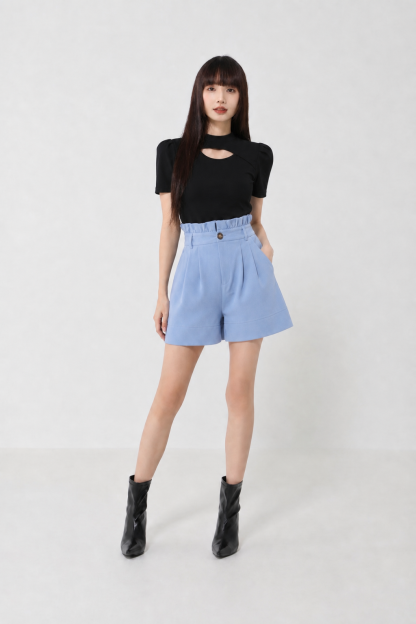 High Waist Ruffles Short Pants 