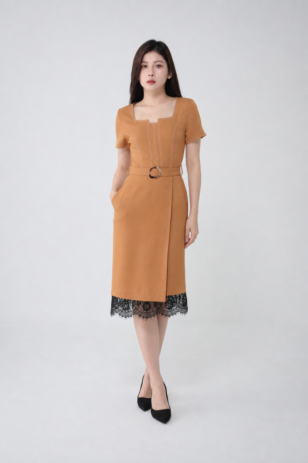 Formal With Lace Dress 34548