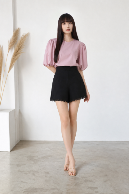Puff Sleeve Basic Top 16936