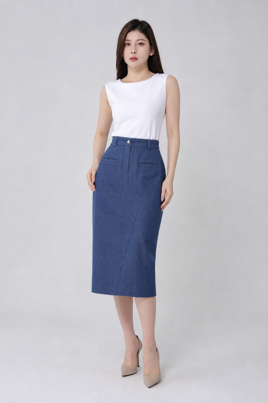 Boat Neckline Sleeveless Top 34669
