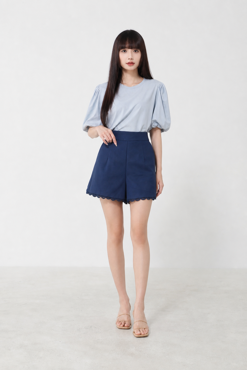 Puff Sleeve Basic Top 16936