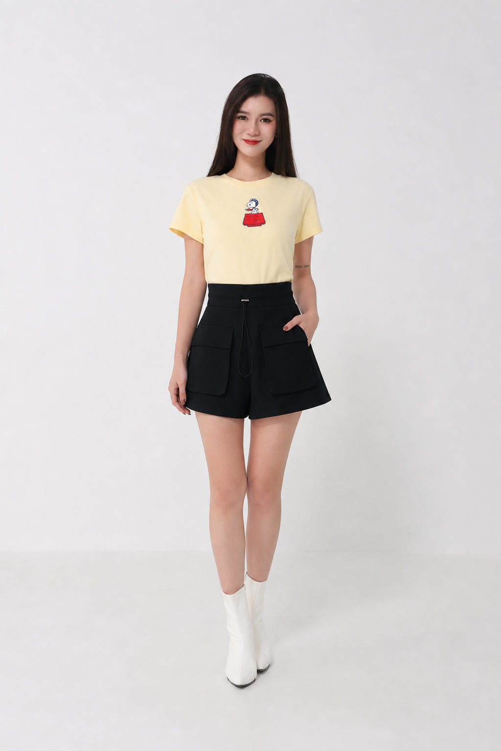 High Waist Front Pocket Short Pant 39995