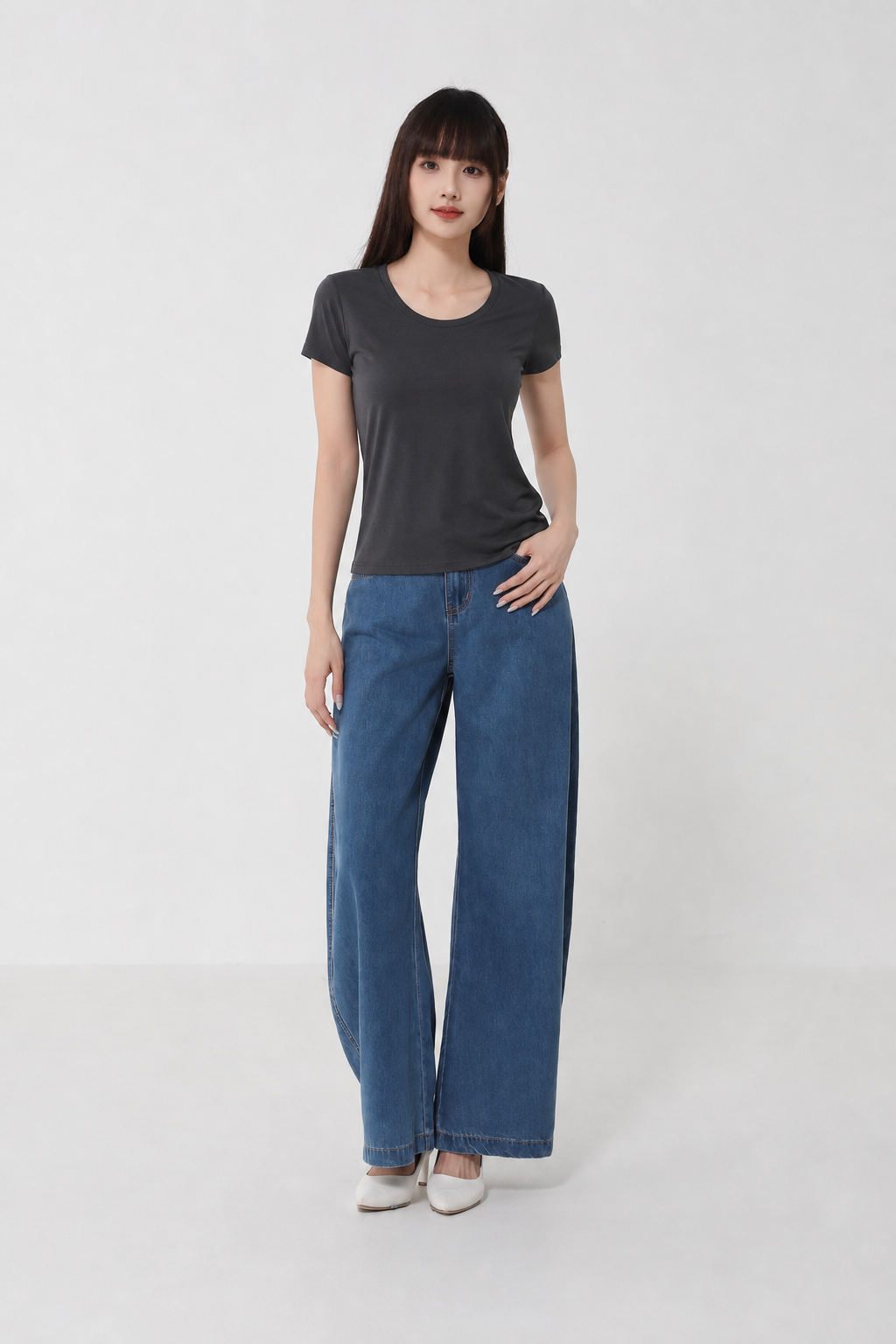 Round Neck Plain Top 