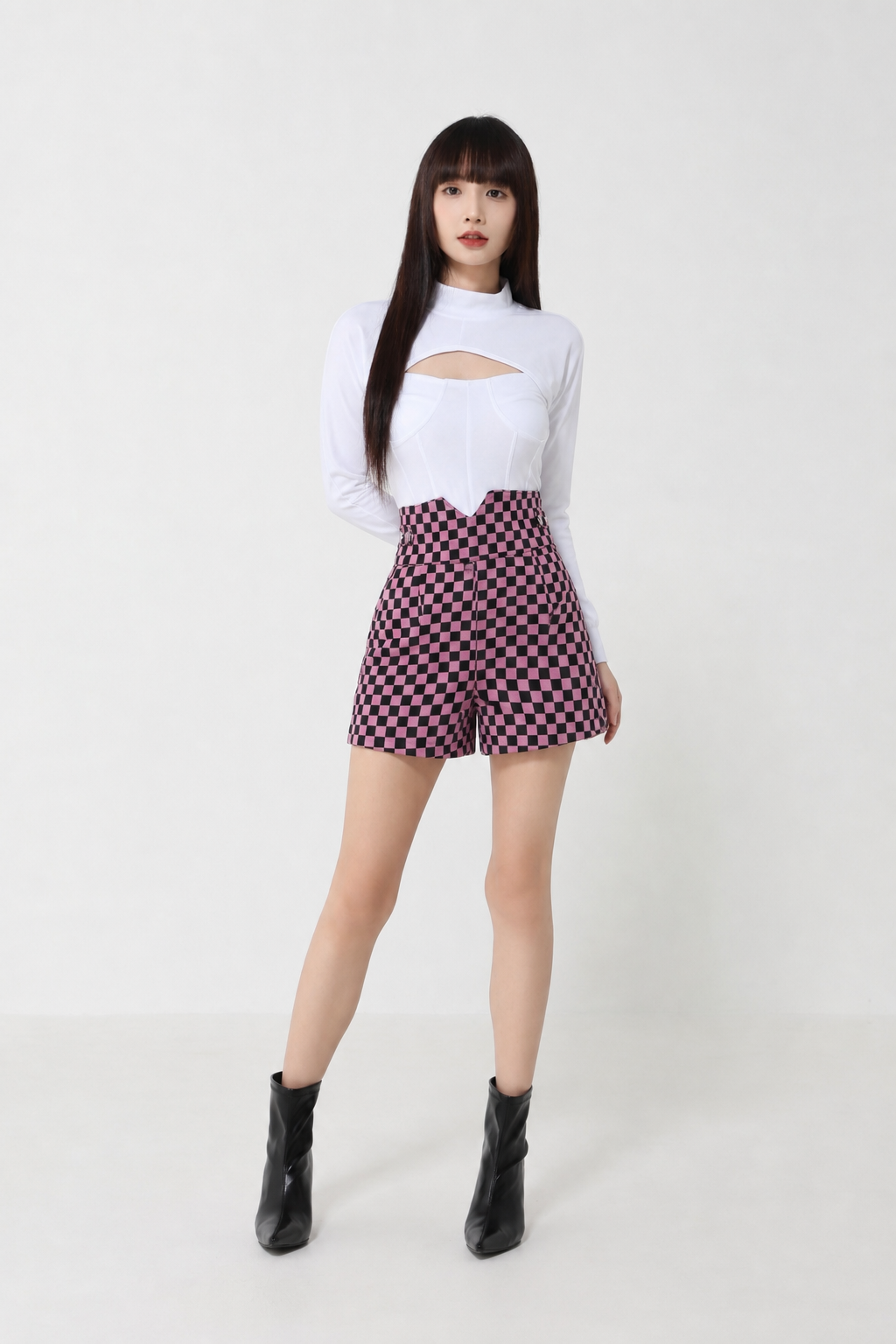 Long Sleeve Fake Two Piece Top