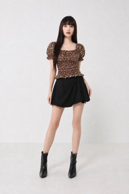 Floral Waist Stretchable Top 