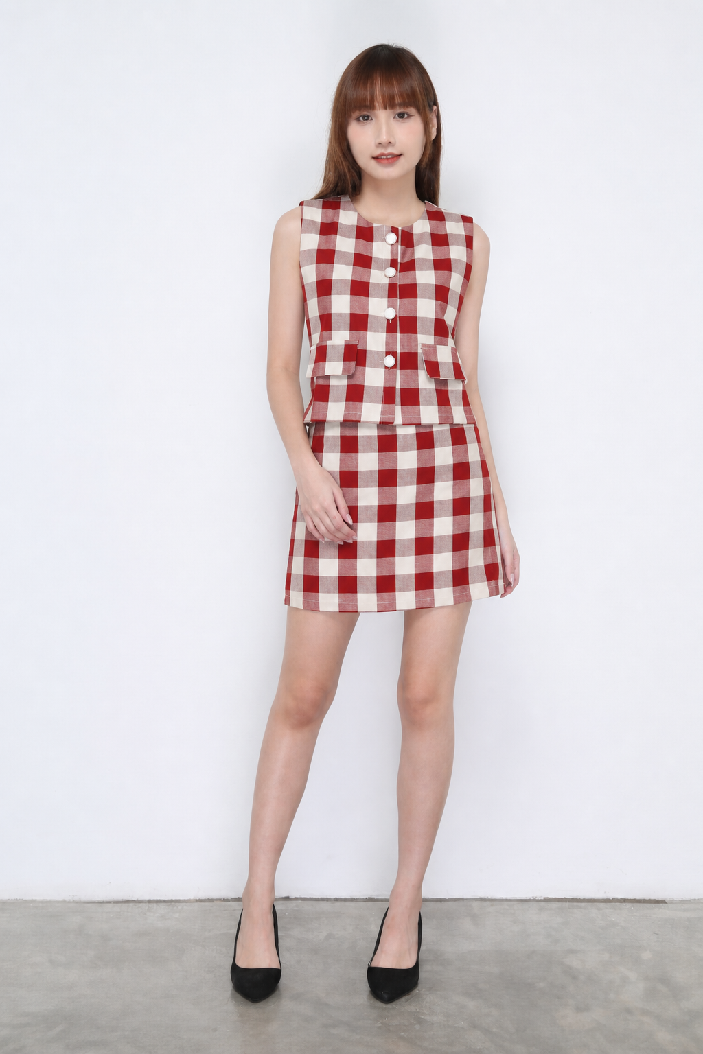 Sleeveless Checker Set 