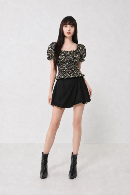 Floral Waist Stretchable Top 