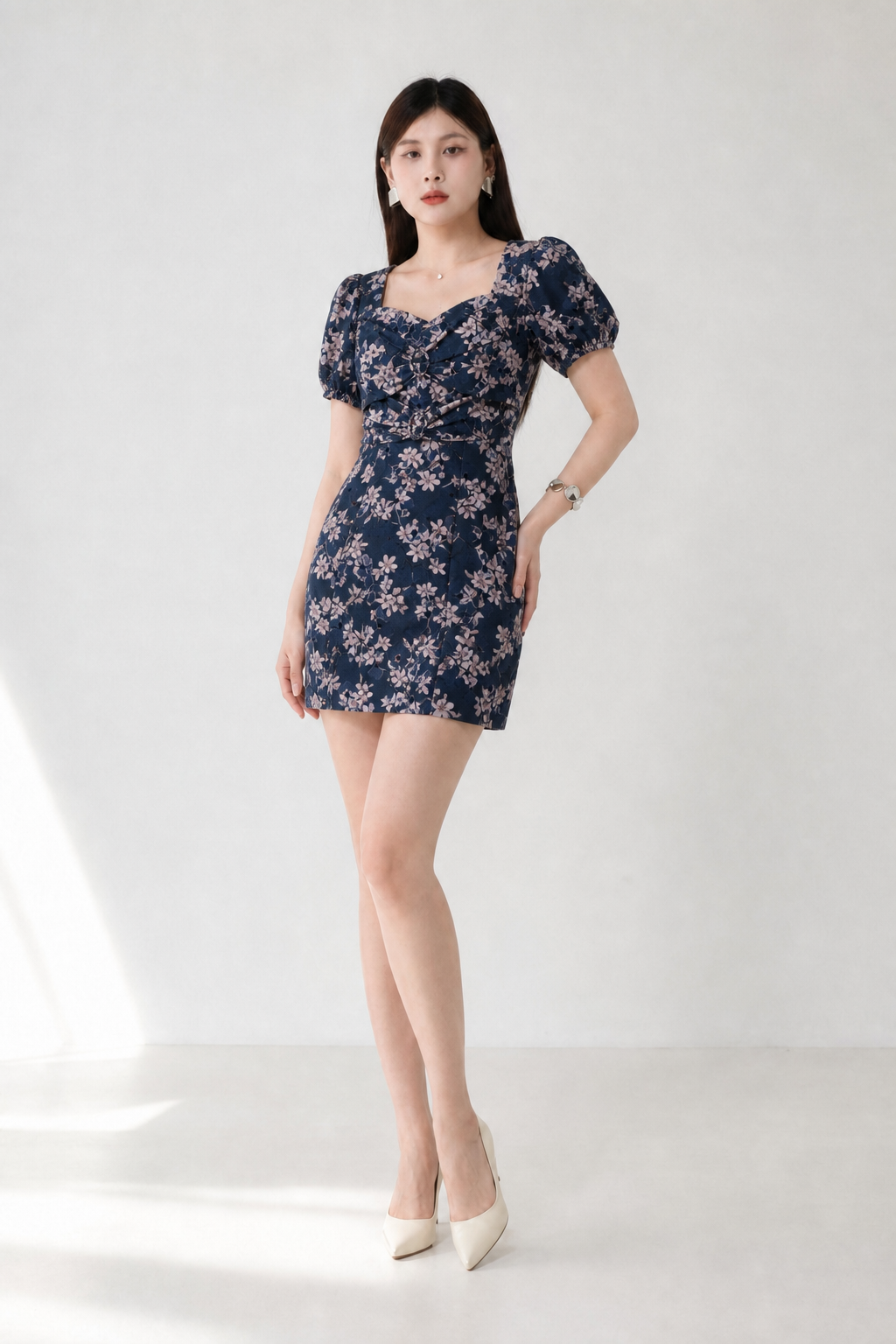 Front Ribbon Pattern Dress 