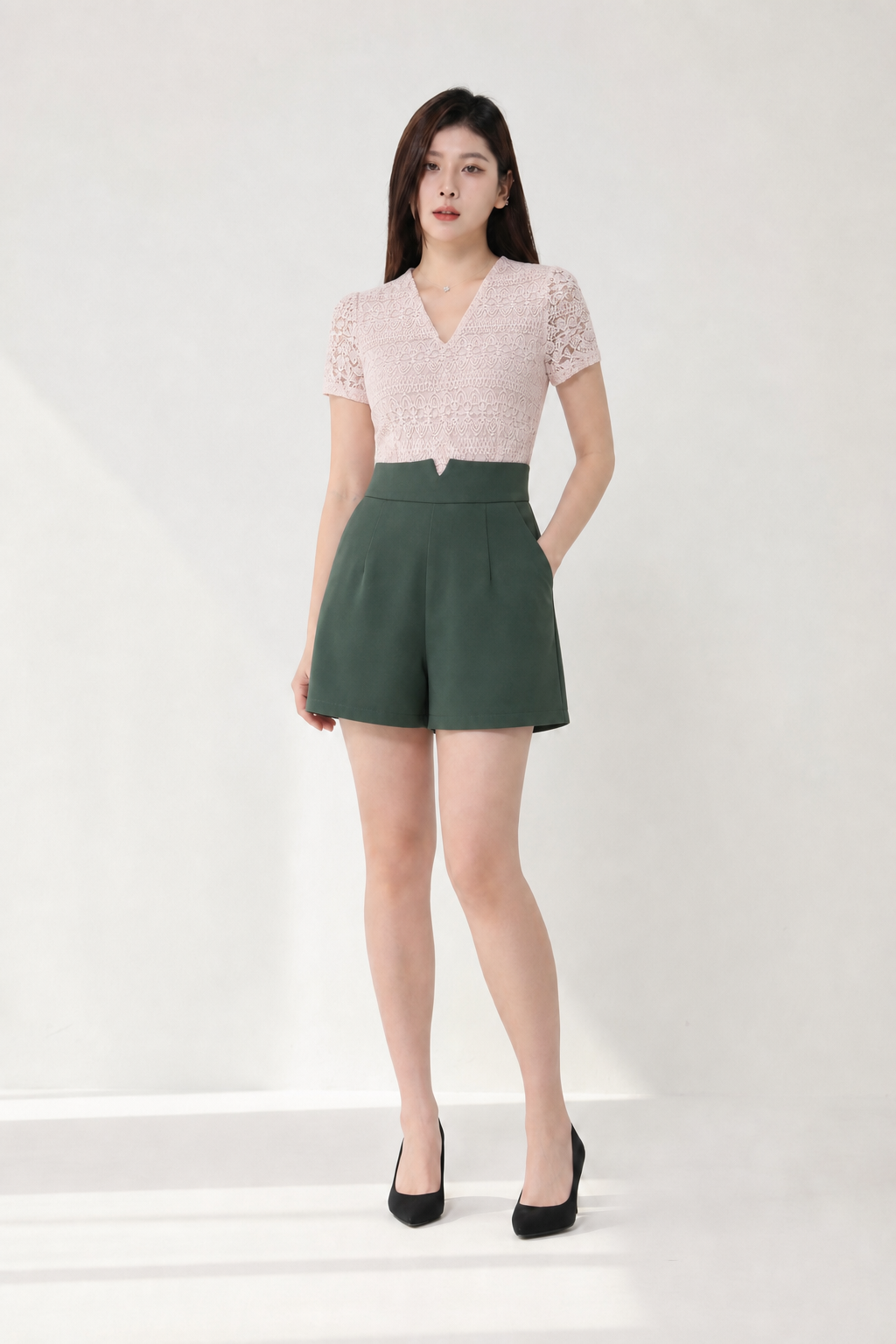Two Tone Lace Jumpsuit