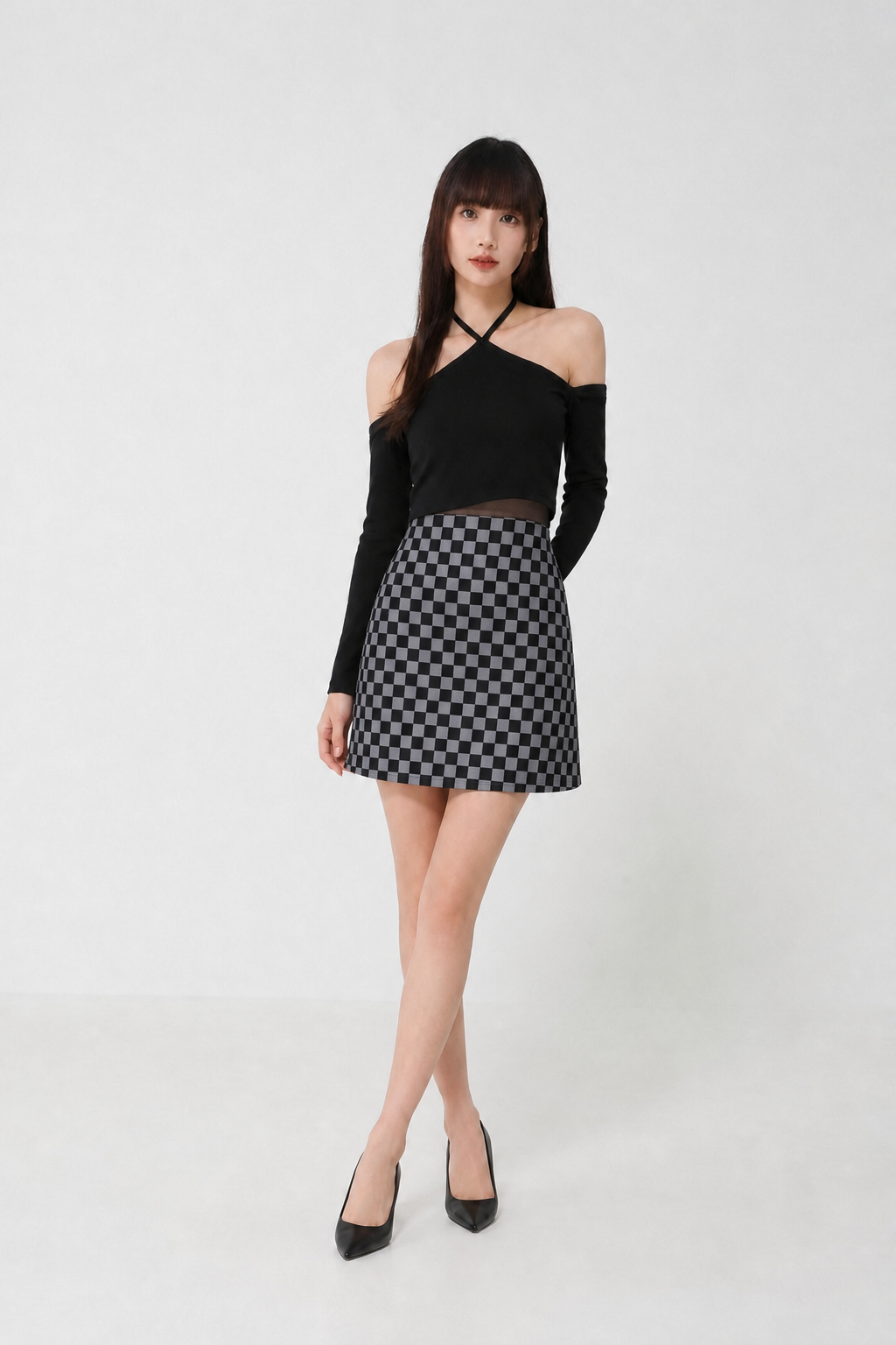 Checked Skirt 