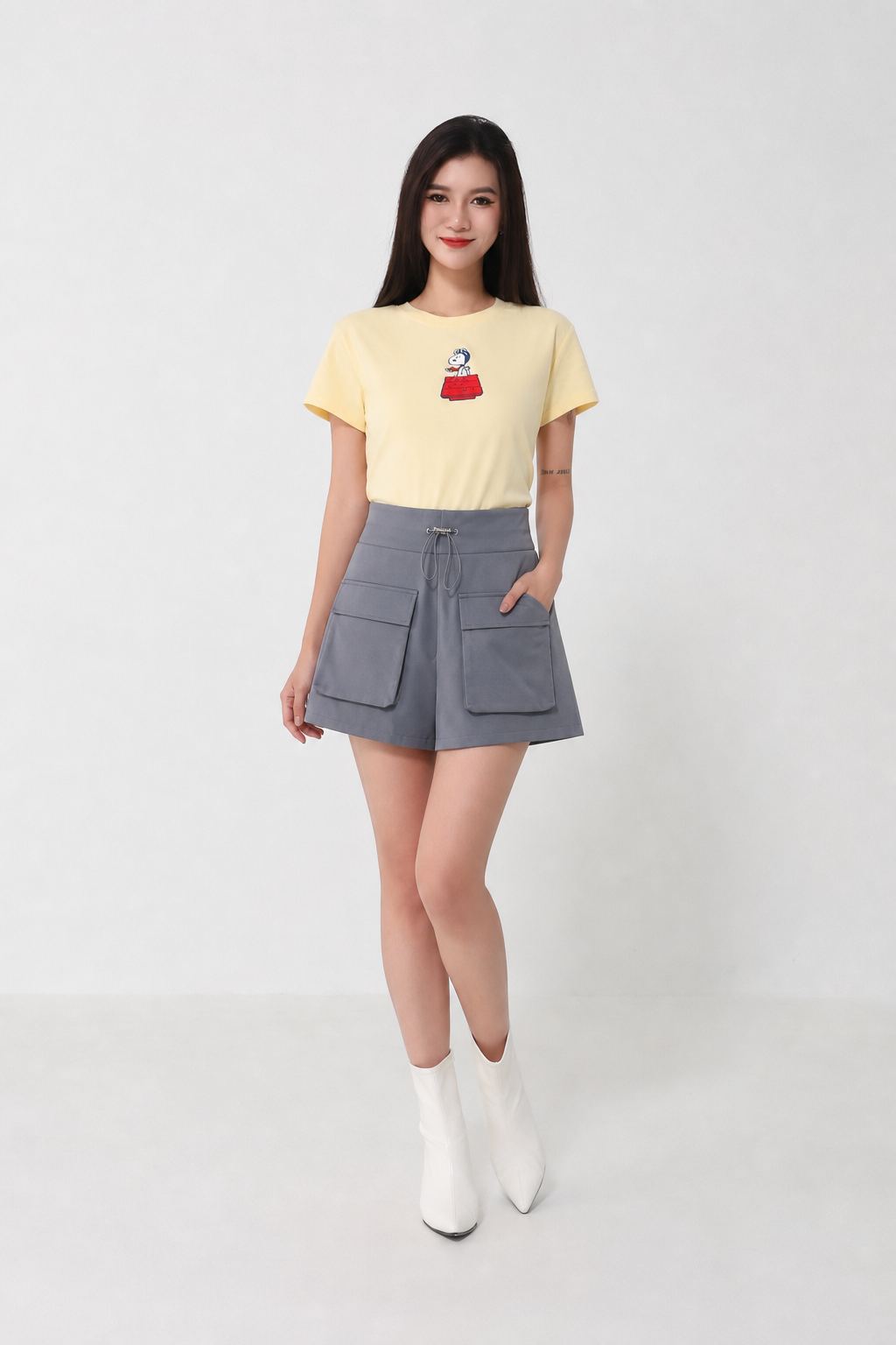 High Waist Front Pocket Short Pant 39995