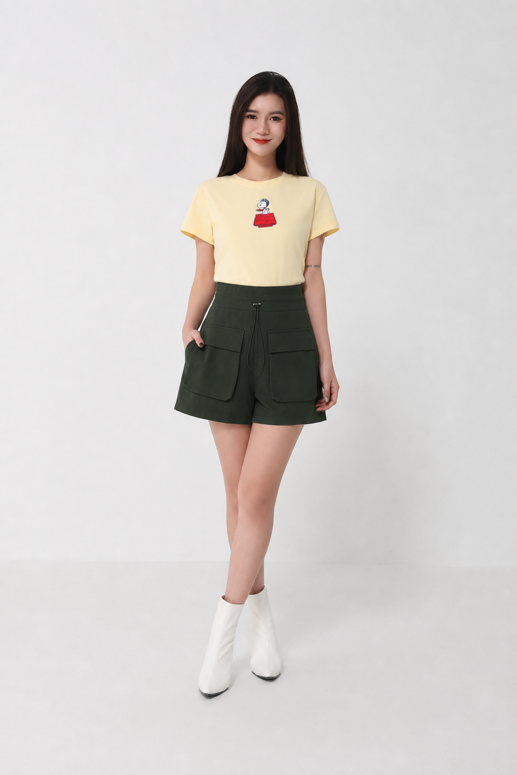 High Waist Front Pocket Short Pant 39995