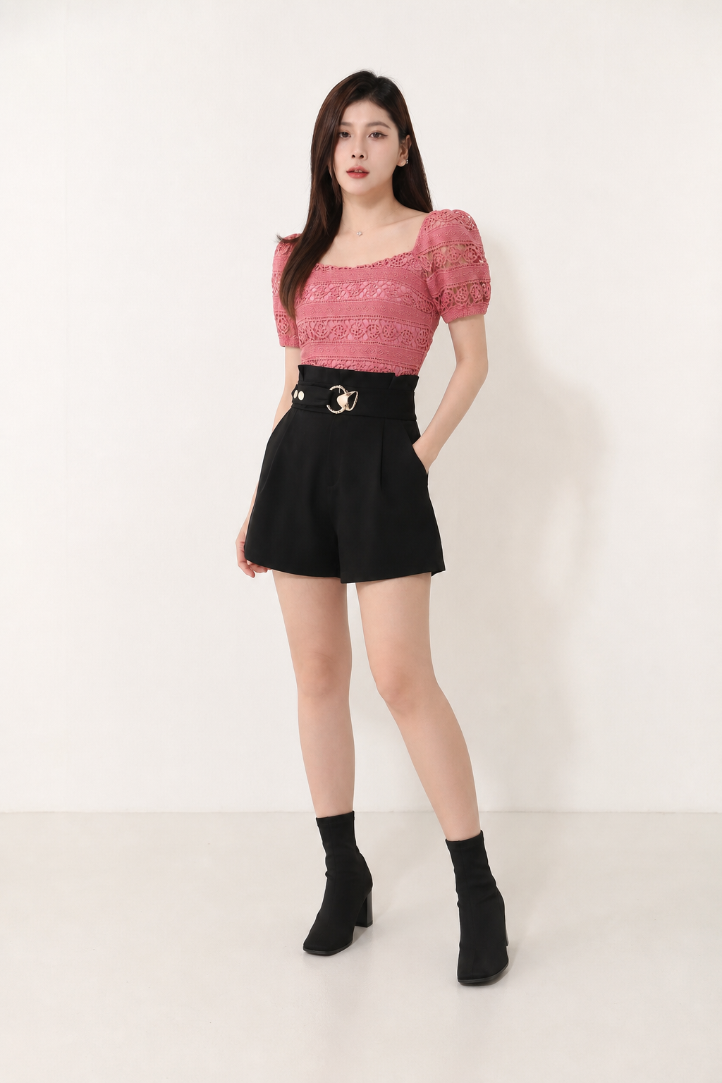 Detailed Lace Crop Top 14724