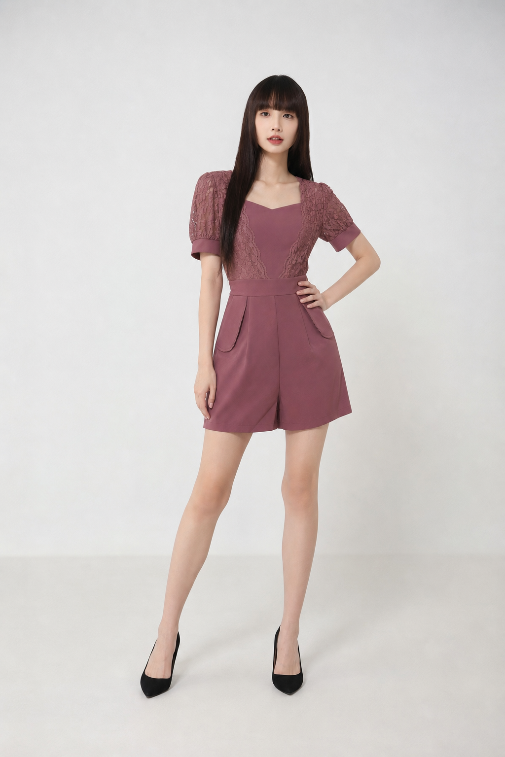 V Lace Jumpsuit 20084