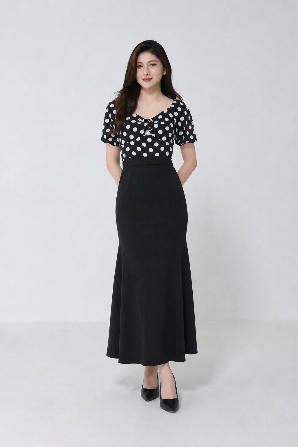 Puff Sleeve Polka Dot Top 