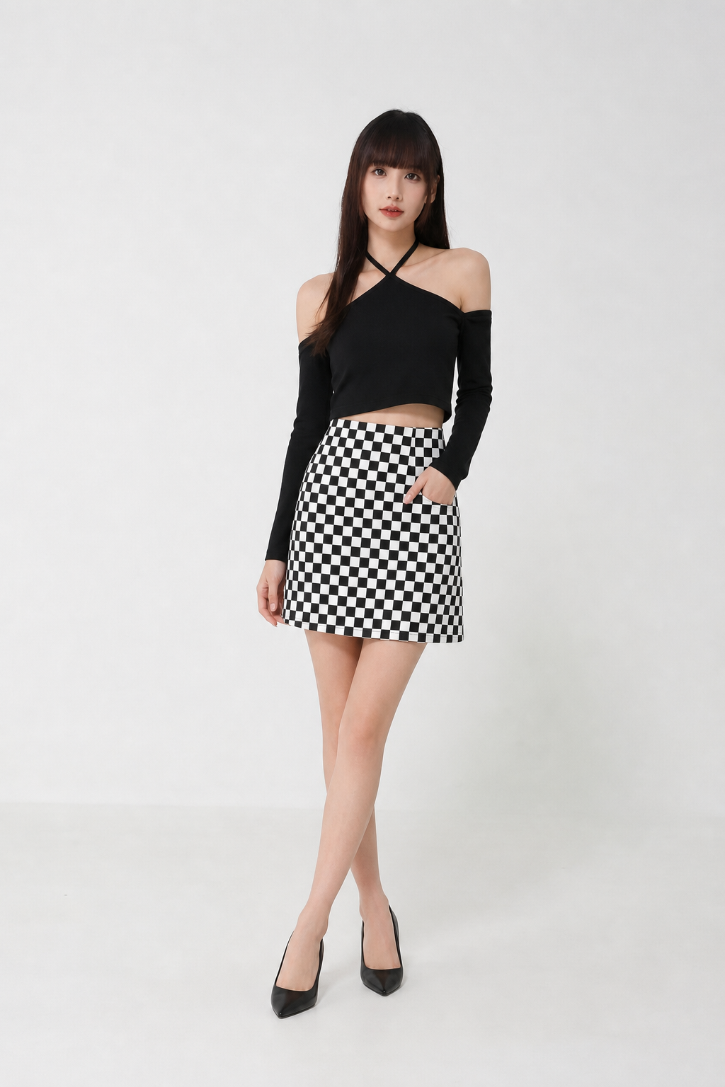 Checked Skirt 