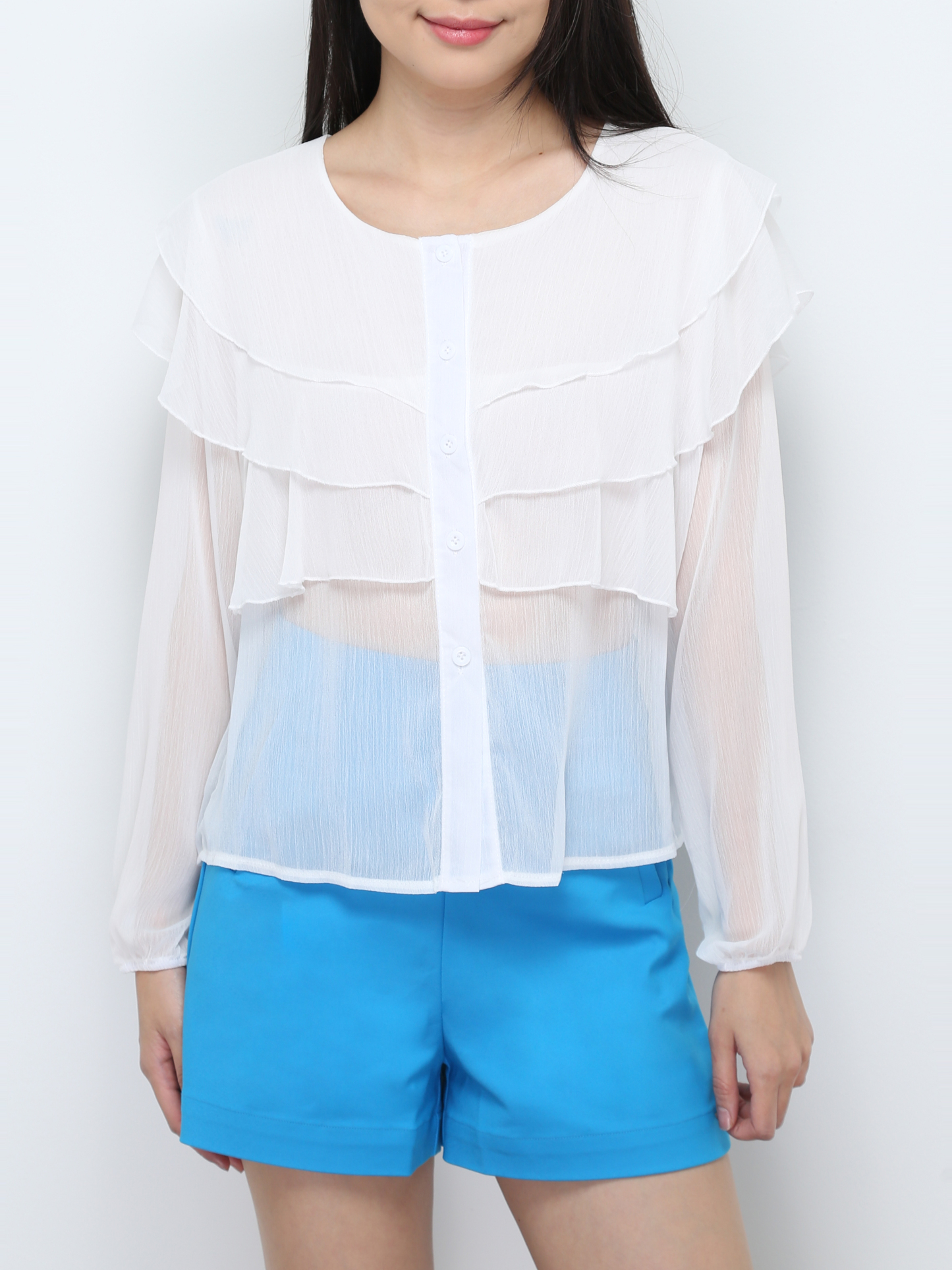 High Waist Side Pocket Short Pants 29460