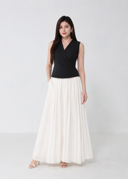 Wrap V-Neck Sleeveless Top DJ281