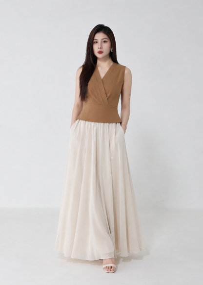 Wrap V-Neck Sleeveless Top DJ281
