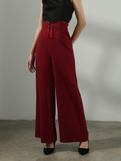 [PREORDER] Chinese Button Decorative Long Pants AC507