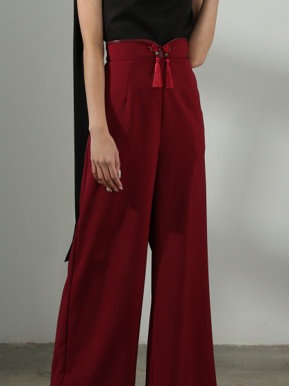 [PREORDER] Chinese Button Decorative Long Pants AC507