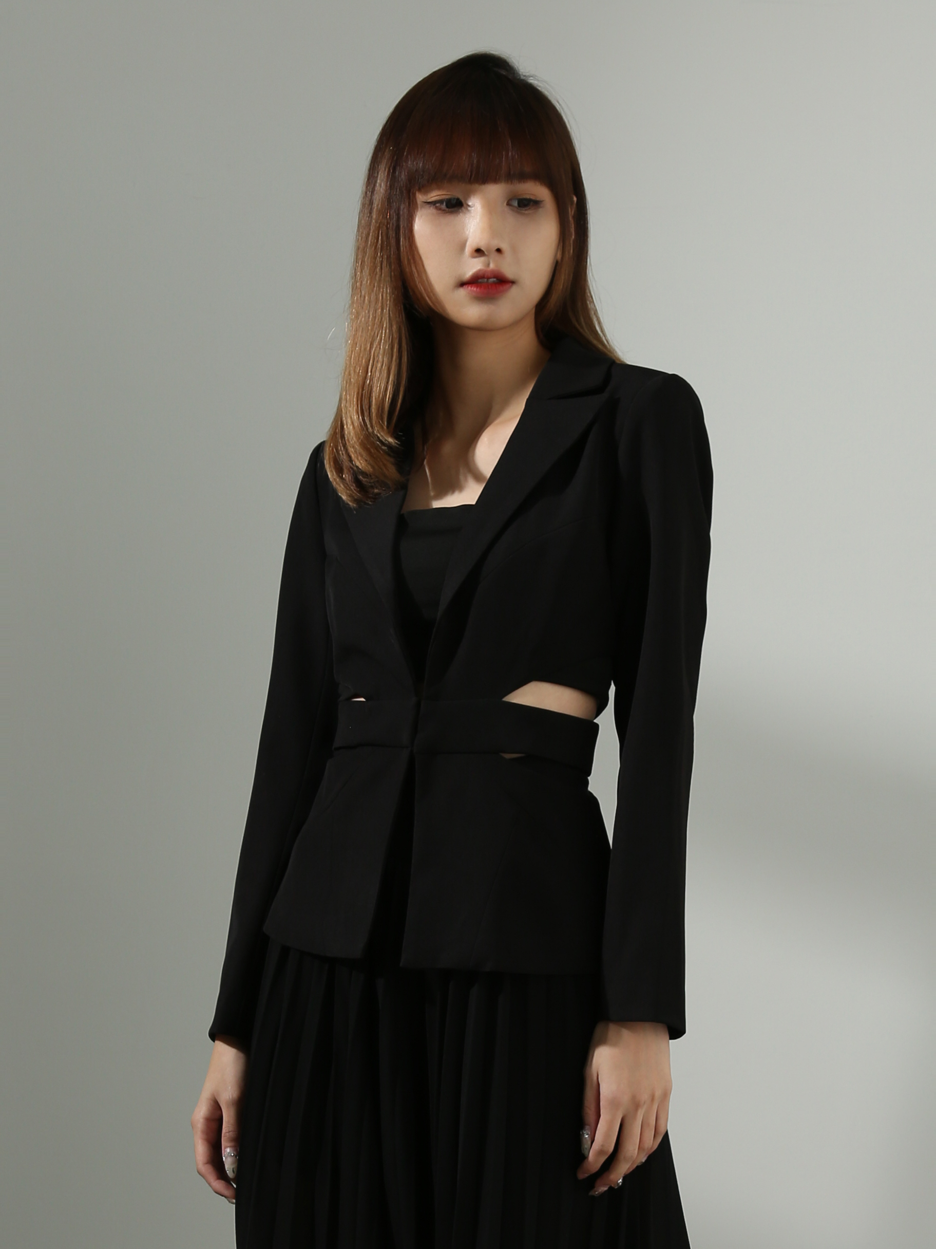 Waist Hole Design Blazer AC717
