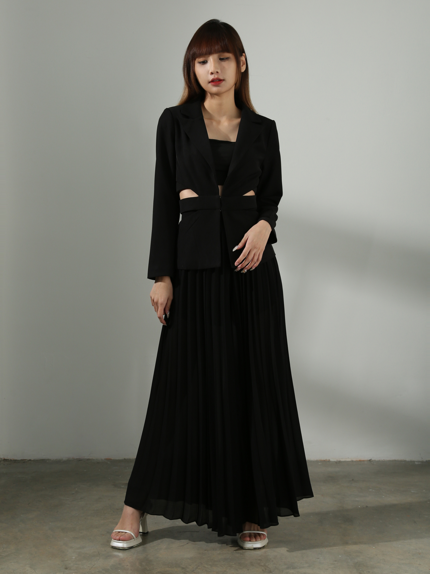 Waist Hole Design Blazer AC717