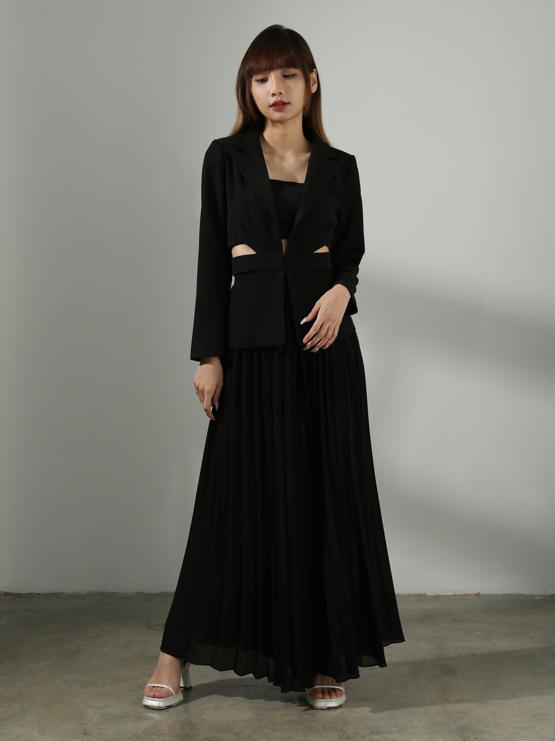 Waist Hole Design Blazer AC717