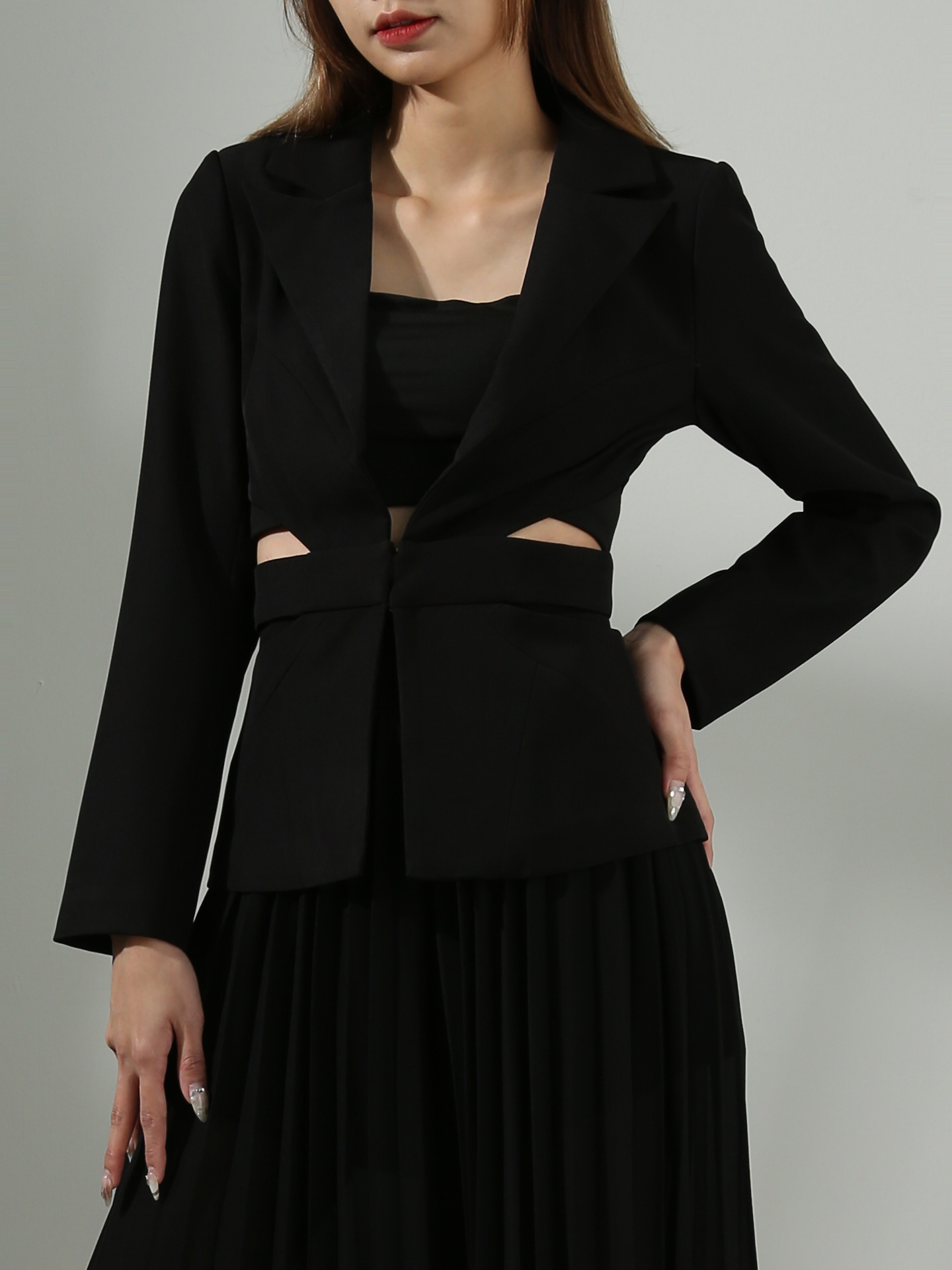 Waist Hole Design Blazer AC717