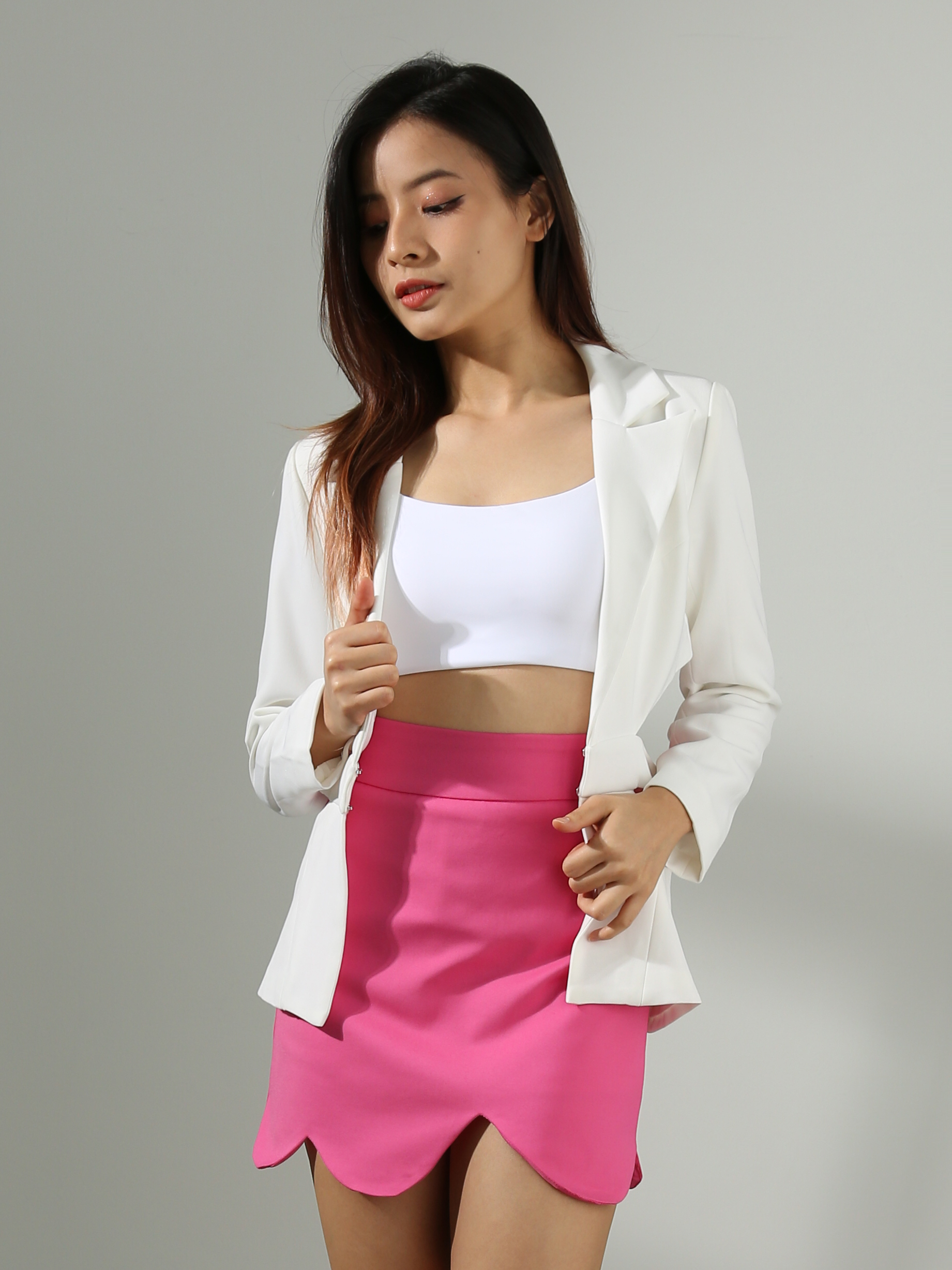 Waist Hole Design Blazer AC717